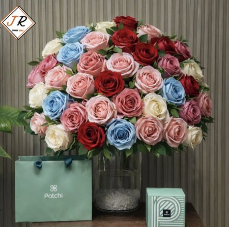 ضمة ورد جوري الوان مختلفه