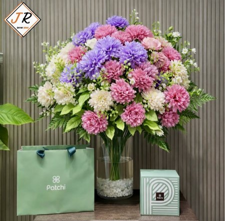 ضمة ورد زينة صناعي متعدد الألوان