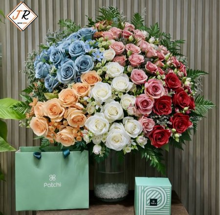 ضمة ورد جوري فاخرة للديكور