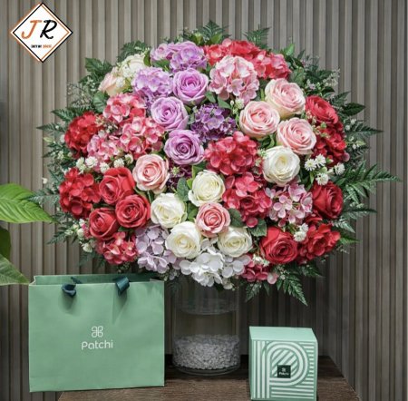 ضمة ورد جوري مع ياسمين