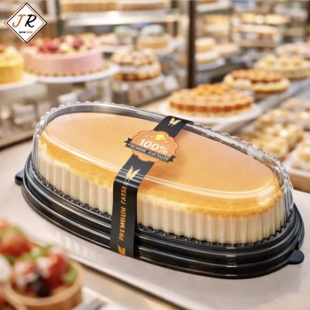 علبة كيك بيضاوي كبير