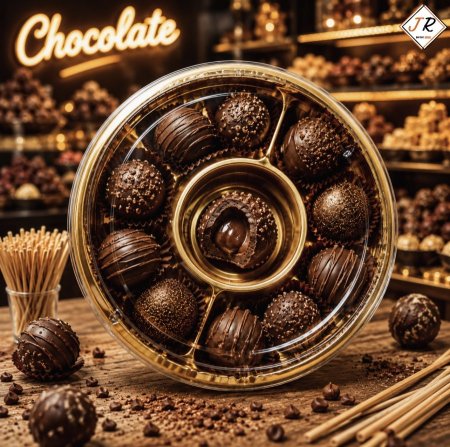 علبة مذهب دائري مقطع