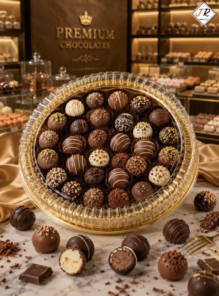 علبة مذهبة دائرية سادة