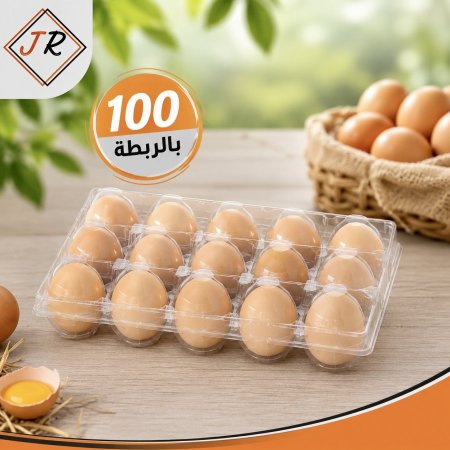 علبة بيض بلاستيكية بالربطة100 <br> <span class='text-color-warm'>بيعت كلها </span>