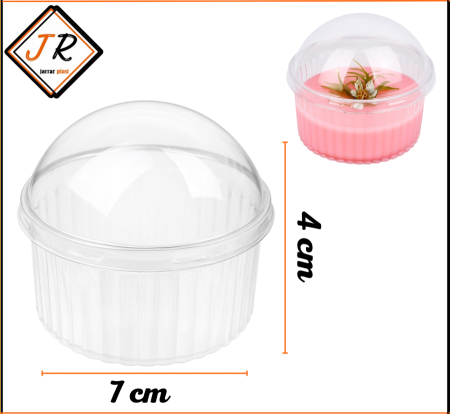 علبة كريستال دائرية 10 علب