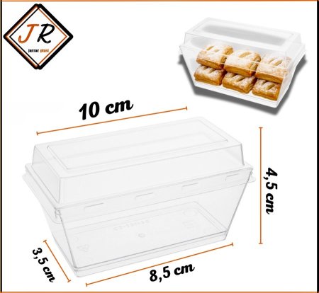 علبة كريستال مستطيلة 10 علب